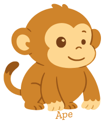 A - Z animal stickers
